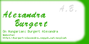 alexandra burgert business card